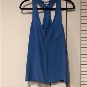Joie Blue Button Down Silk Tank Size XS